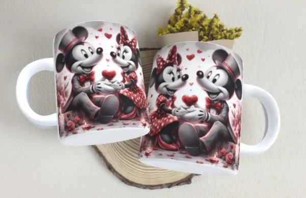Kit Caneca Mickey e Minnie Dia dos Namorados