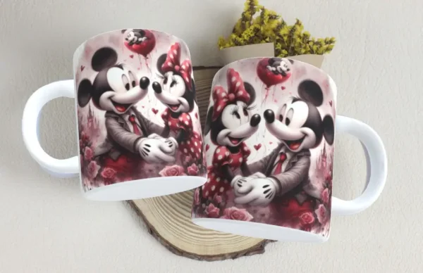 Kit Caneca Mickey e Minnie Dia dos Namorados