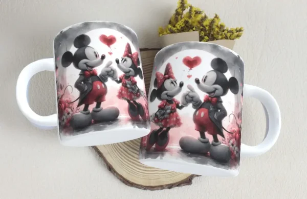 Kit Caneca Mickey e Minnie Dia dos Namorados