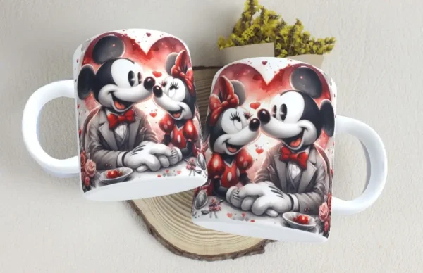 Kit Caneca Mickey e Minnie Dia dos Namorados