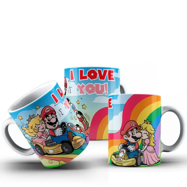 Kit Caneca Super Mario para Dia dos Namorados