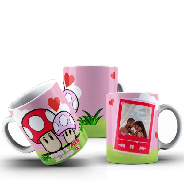 Kit Caneca Super Mario para Dia dos Namorados