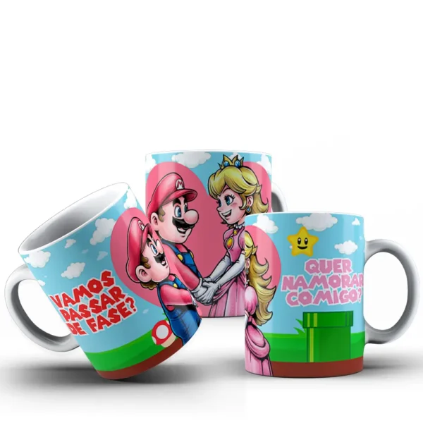 Kit Caneca Super Mario para Dia dos Namorados
