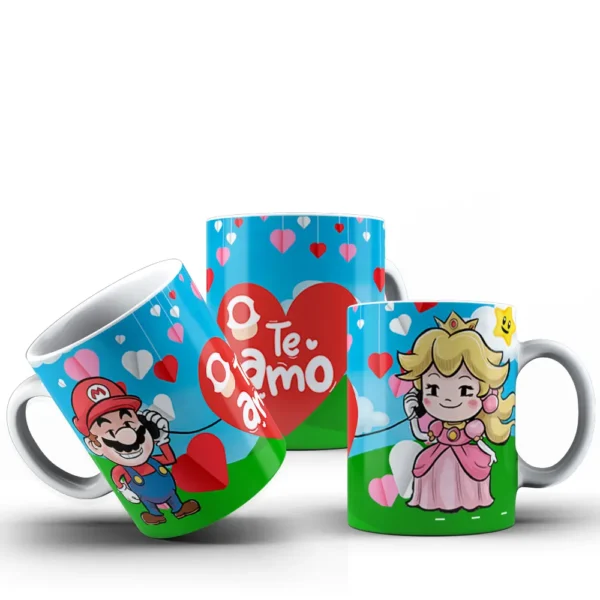 Kit Caneca Super Mario para Dia dos Namorados