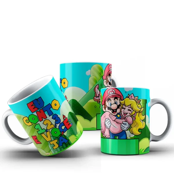 Kit Caneca Super Mario para Dia dos Namorados