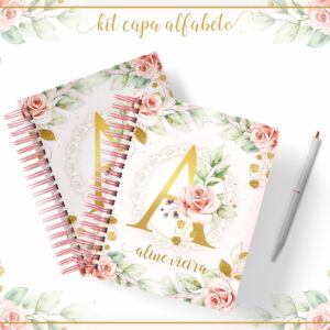Kit Capa Alfabeto Dourado e Preto - Arquivo Digital 4 Kit Capa Alfabeto Dourado e Preto - Arquivo Digital