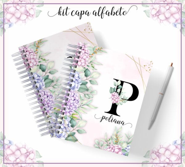 Kit Capa Alfabeto Floral