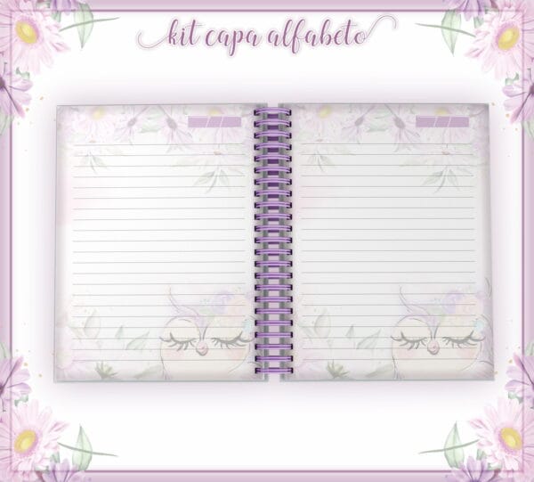 Kit Capa Alfabeto Lilás
