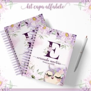 Kit Capa Alfabeto Lilás