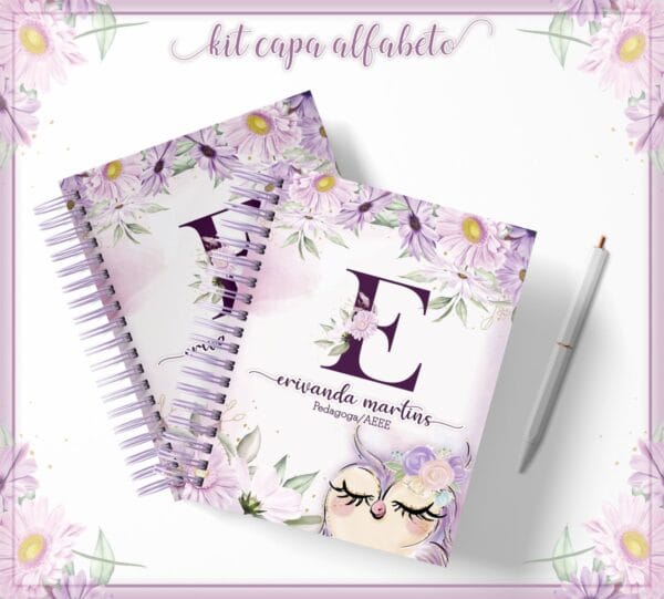 Kit Capa Alfabeto Lilás
