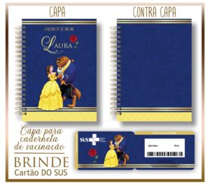 Kit Capa e Cartão Sus A Bela e a Fera