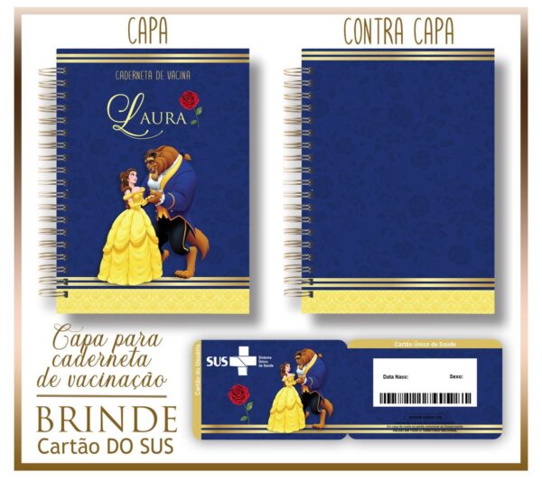 Kit Capa e Cartão Sus A Bela e a Fera