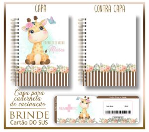 Kit Capa e Cartão Sus Girafa Baby