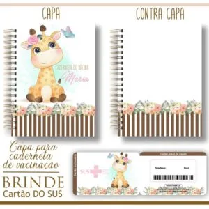 Kit Capa e Cartão Sus Girafa Baby 12 Kit Capa e Cartão Sus Girafa Baby