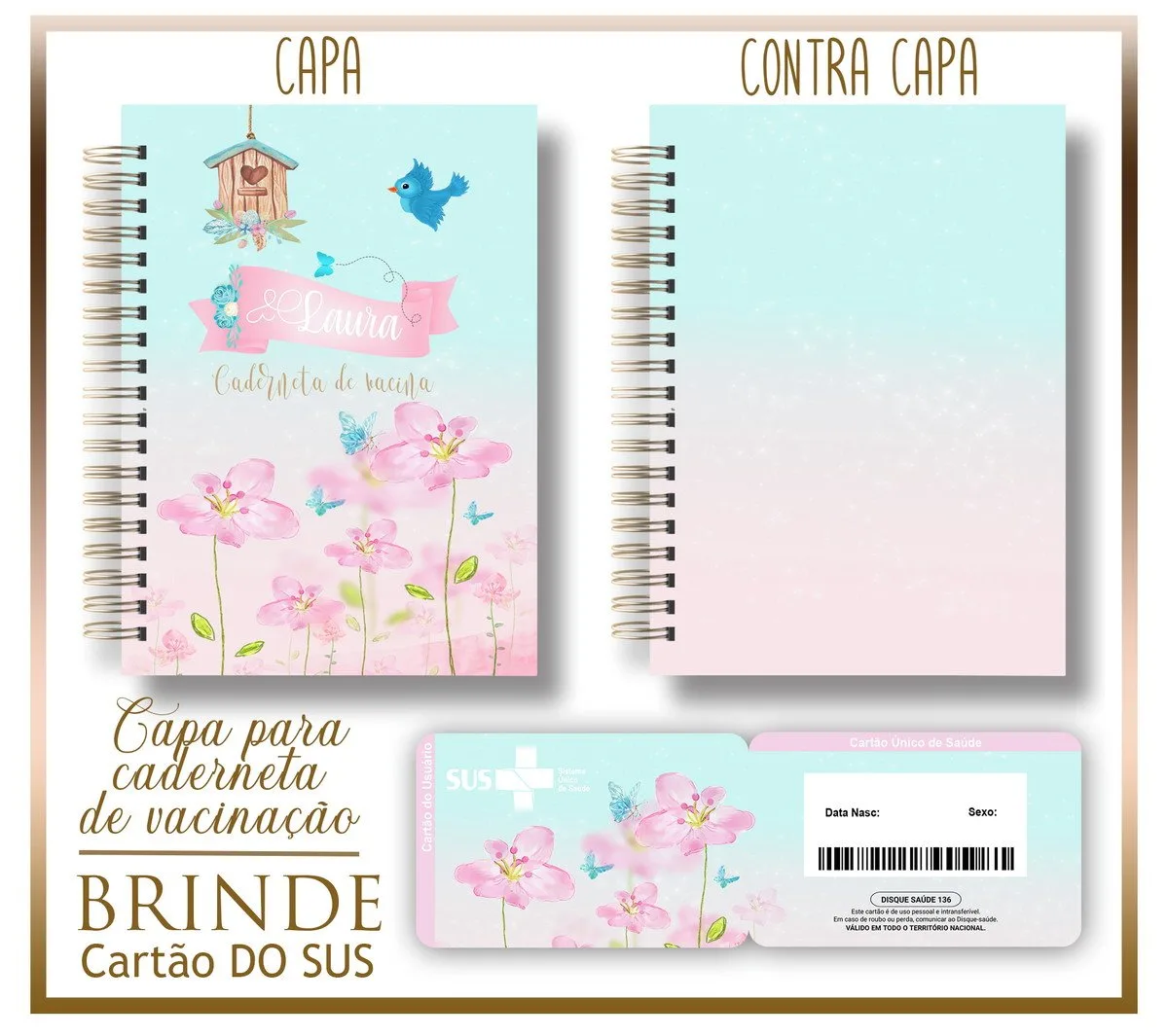 Kit Capa e Cartão Sus Jardim 1 Kit Capa e Cartão Sus Jardim