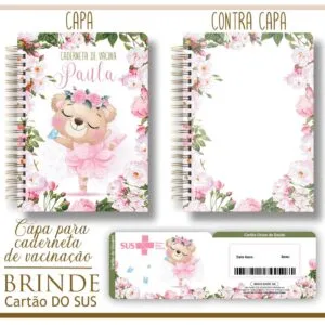 Kit Capa e Cartão Sus Ursinha Bailarina 26 Kit Capa e Cartão Sus Ursinha Bailarina