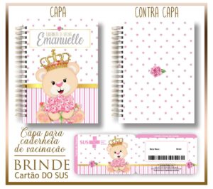 Kit Capa e Cartão Sus Ursinha Princesa