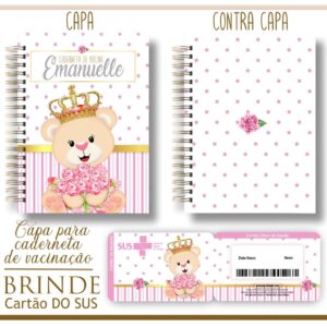 Kit Capa e Cartão Sus Ursinha Princesa