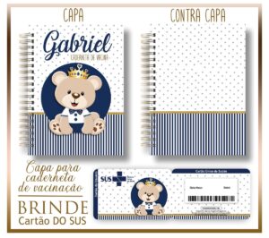 Kit Capa e Cartão Sus Ursinho Príncipe