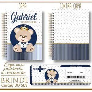 Kit Capa e Cartão Sus Ursinho Príncipe 7 Kit Capa e Cartão Sus Ursinho Príncipe