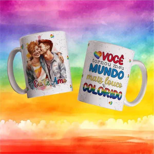 Kit com 15 Designs de Canecas para Dia dos Namorados