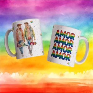 Kit com 15 Designs de Canecas para Dia dos Namorados