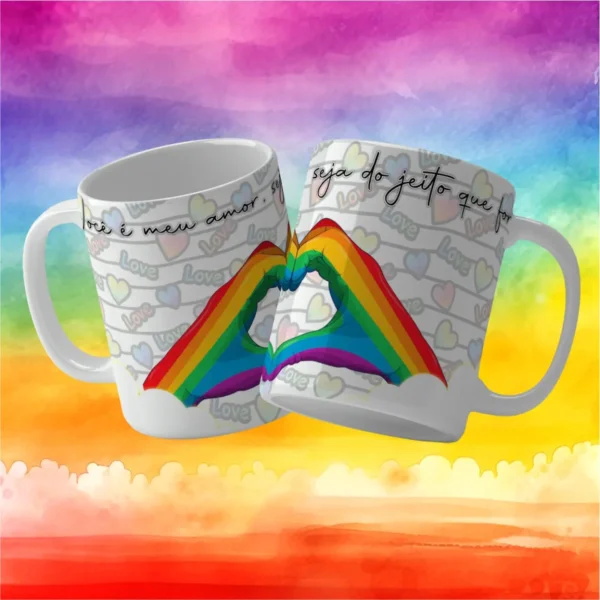 Kit com 15 Designs de Canecas para Dia dos Namorados