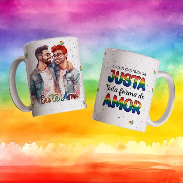 Kit com 15 Designs de Canecas para Dia dos Namorados