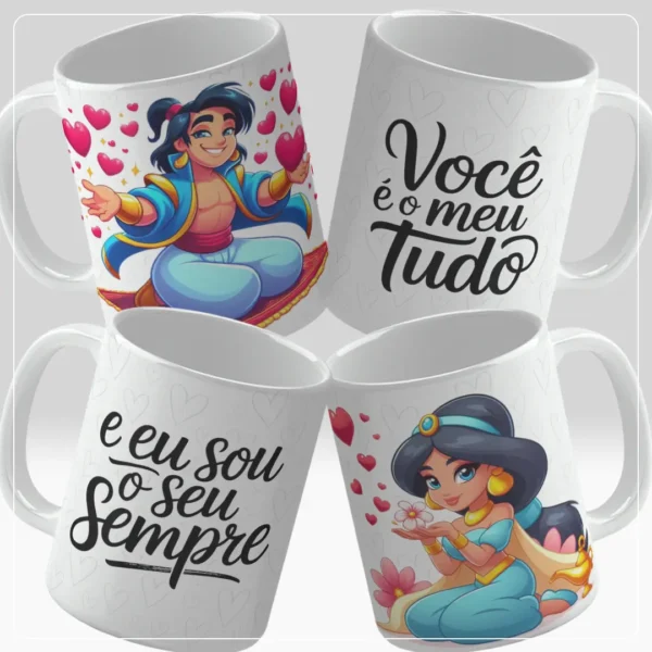 Kit com 16 Designs de Canecas para Dia dos Namorados
