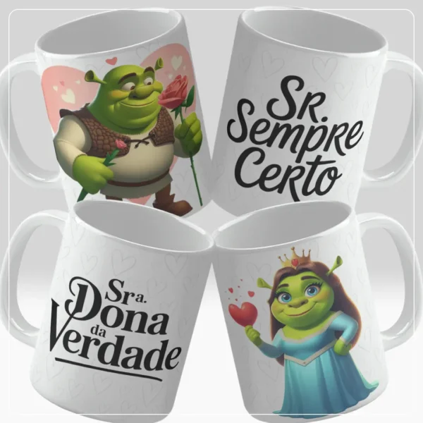 Kit com 16 Designs de Canecas para Dia dos Namorados