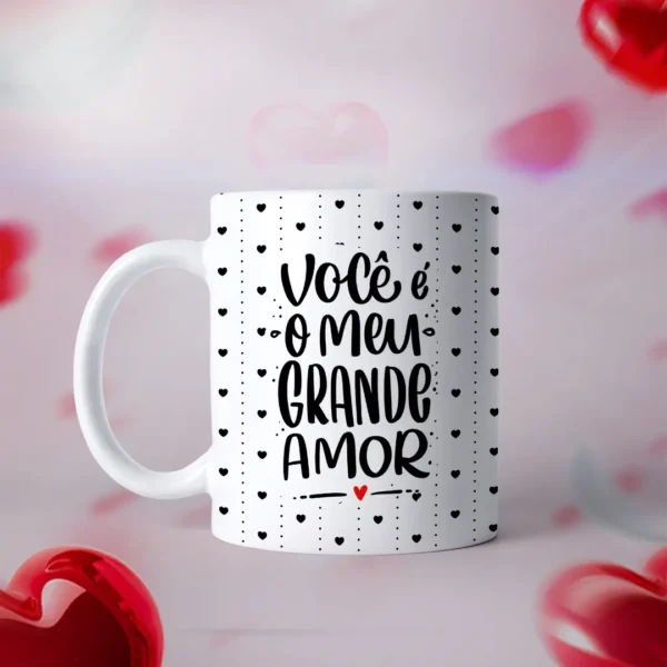 Kit com 19 Designs Românticos para Caneca do Dia dos Namorados
