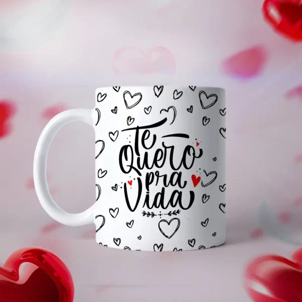 Kit com 19 Designs Românticos para Caneca do Dia dos Namorados