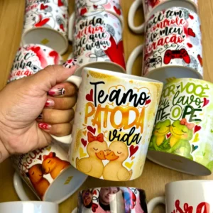 Kit com 39 Designs de Canecas para Dia dos Namorados