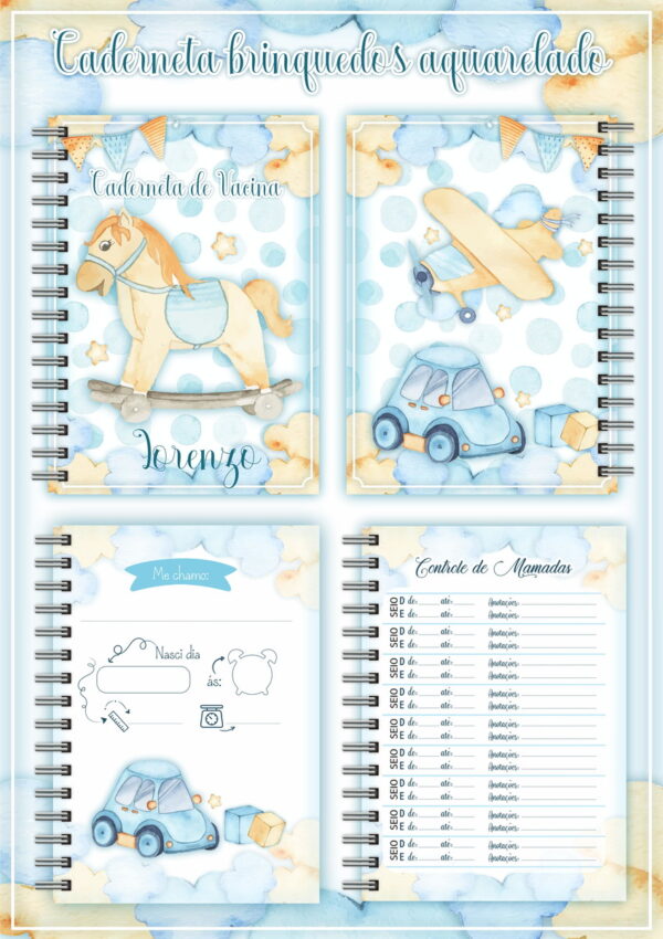 Kit Completo Brinquedos Aquarelados Bebê