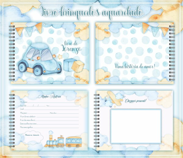 Kit Completo Brinquedos Aquarelados Bebê