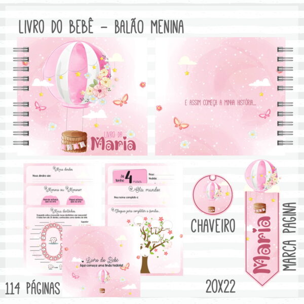 Kit Completo do Bebê Balão Menina