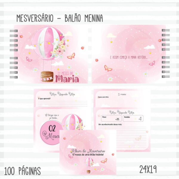 Kit Completo do Bebê Balão Menina