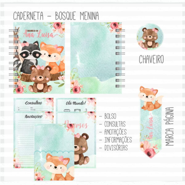 Kit Completo do Bebê Bosque Menina