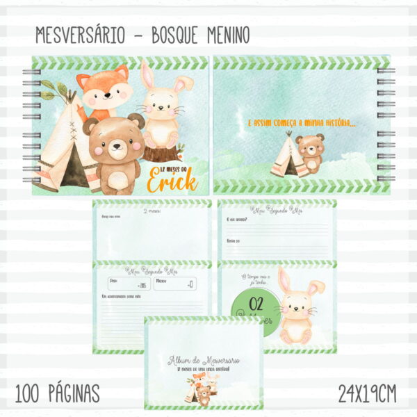 Kit Completo do Bebê Bosque Menino