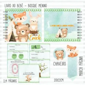 Kit Completo do Bebê Bosque Menino