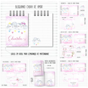 Kit Completo do Bebê Chuva de Amor Menina - Arquivo Digital
