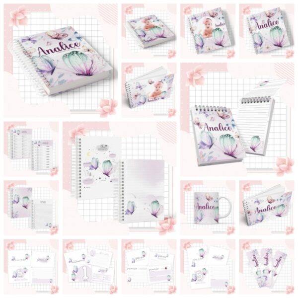 Kit Completo Maternidade Borboletas