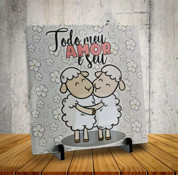 Kit de Artes Editáveis para Azulejos - Dia dos Namorados