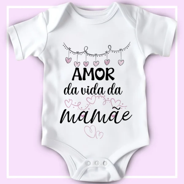 Kit de Artes Editáveis para Body Infantil Dia das Mães