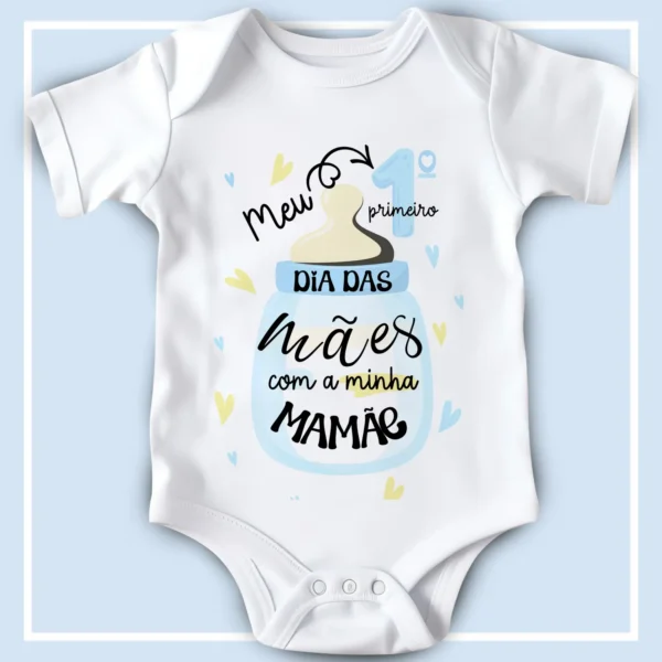 Kit de Artes Editáveis para Body Infantil Dia das Mães