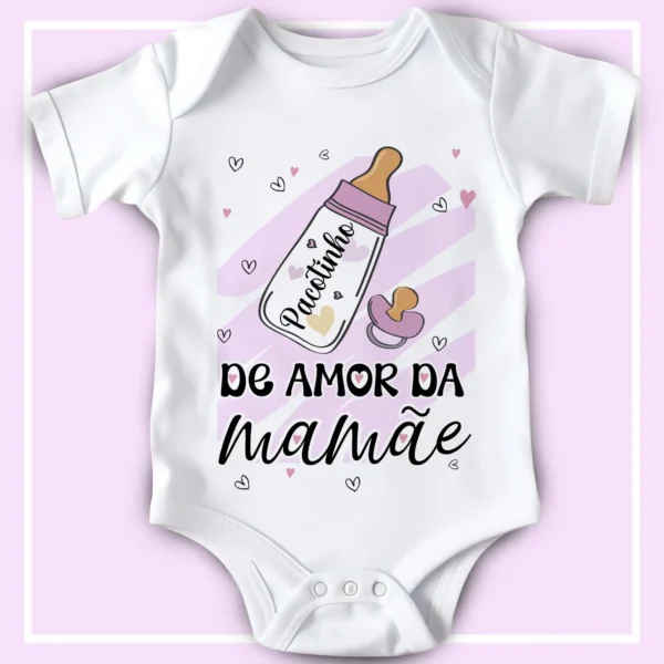 Kit de Artes Editáveis para Body Infantil Dia das Mães