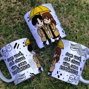 Kit de Artes Editáveis para Caneca de Dia dos Namorados