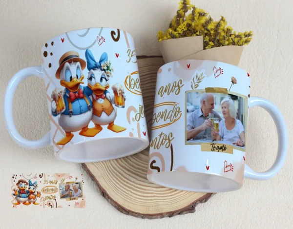 Kit de Artes para Caneca Dia dos Namorados - Casal Cervejeiro
