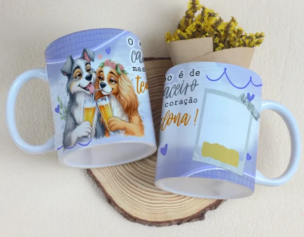 Kit de Artes para Caneca Dia dos Namorados - Casal Cervejeiro