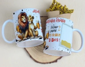 Kit de Artes para Caneca Dia dos Namorados - Casal Cervejeiro
